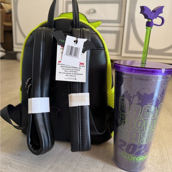 Loungefly Disney Oogie Boogie Backpack and Tumbler Set - Neon Green and Black main image 5